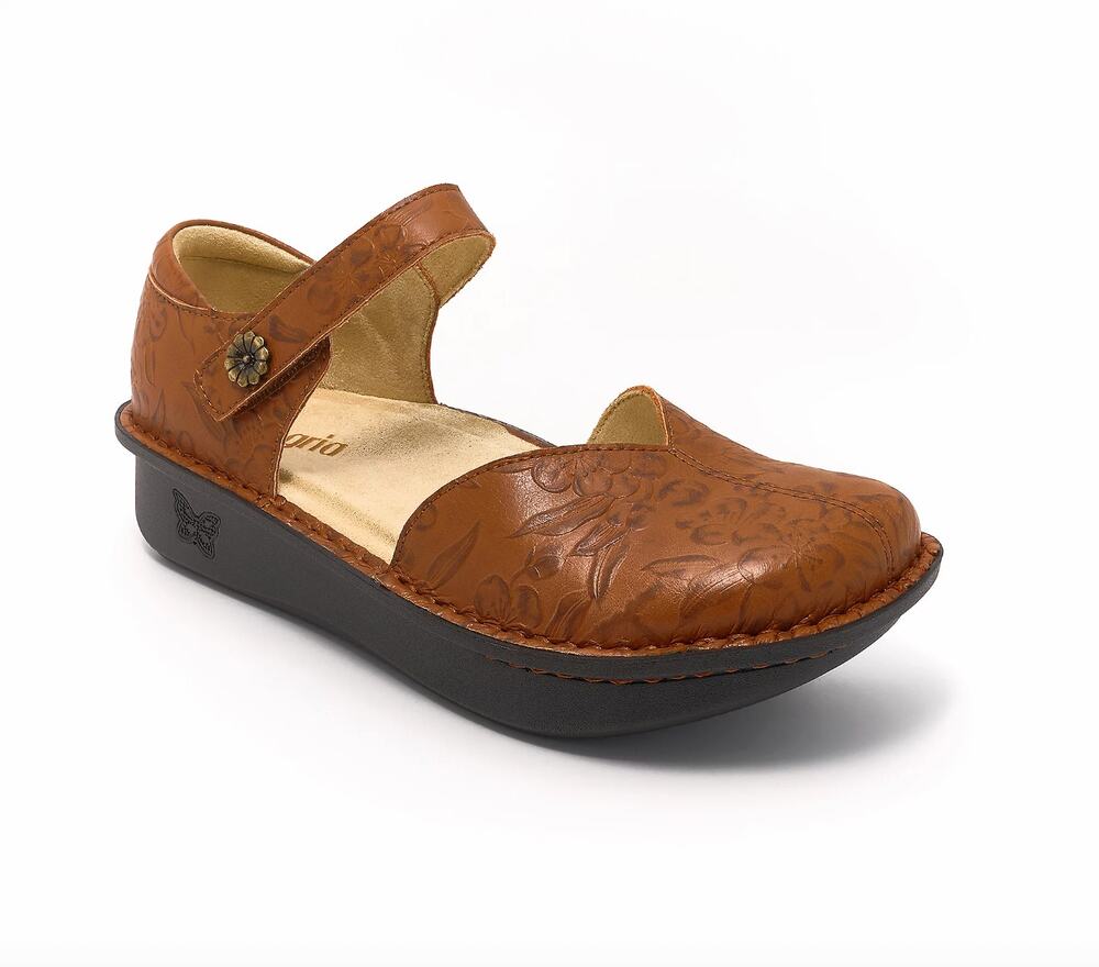 NWT Alegria Leather Adjustable Mary Janes Embroidered Size 11.5 Women Shoes